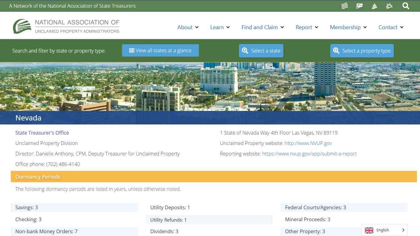 Nevada – National Association of Unclaimed Property Administrators (NAUPA)