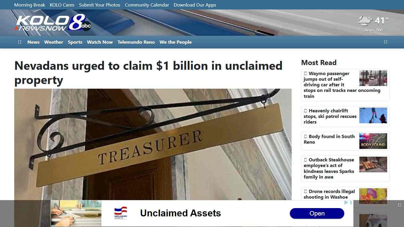 Nevadans urged to claim $1 billion in unclaimed property